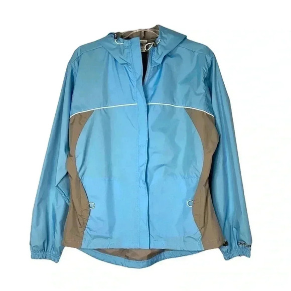 Reebok Light Blue Windbreaker Active Performance Athletic Jacket - Picture 1 of 7